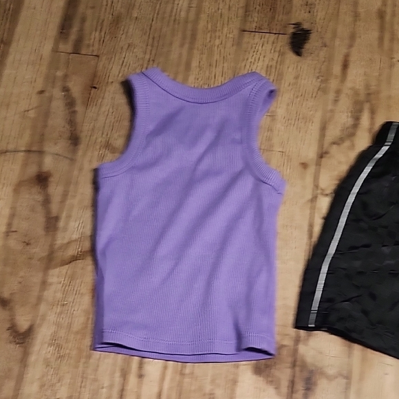 btween Purple Tank and Black Shorts Set - Picture 5 of 6